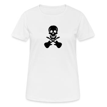 Death Guitar - T-shirt respirant Femme - blanc - Devant - AI Model Female 172 dark (172cm)