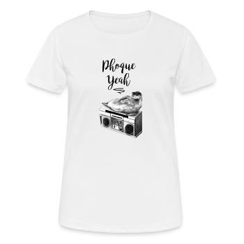 Phoque Yeah - T-shirt respirant Femme - blanc - Devant - AI Model Female 172 dark (172cm)