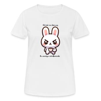 Écarte-toi de mon chemin - T-shirt respirant Femme - blanc - Devant - AI Model Female 172 dark (172cm)