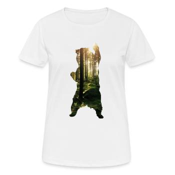Bär Wald-Foto - Frauen T-Shirt atmungsaktiv - Weiß - Vorne - AI Model Female 172 dark (172cm)