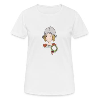 Mittelalter Reisiger - Frauen T-Shirt atmungsaktiv - Weiß - Vorne - AI Model Female 172 dark (172cm)