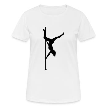 Poledance Pole Dancing Tanz Stange Tanzen - Frauen T-Shirt atmungsaktiv - Weiß - Vorne - AI Model Female 172 dark (172cm)