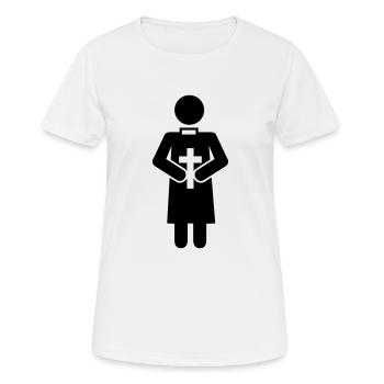 Pasteur - T-shirt respirant Femme - blanc - Devant - AI Model Female 172 dark (172cm)