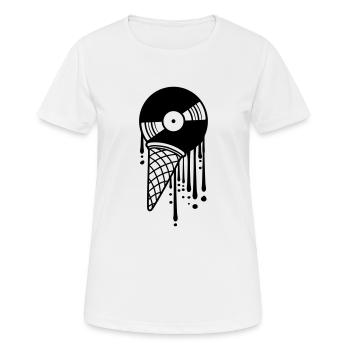vinyl eis logo schmelzen tropfen graffiti kugel pl - Frauen T-Shirt atmungsaktiv - Weiß - Vorne - AI Model Female 172 dark (172cm)