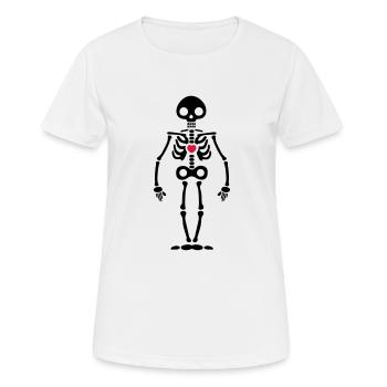 Skelett - Frauen T-Shirt atmungsaktiv - Weiß - Vorne - AI Model Female 172 dark (172cm)