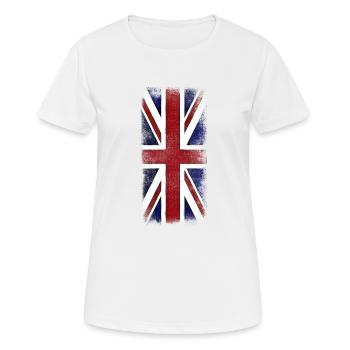 union jack - T-shirt respirant Femme - blanc - Devant - AI Model Female 172 dark (172cm)