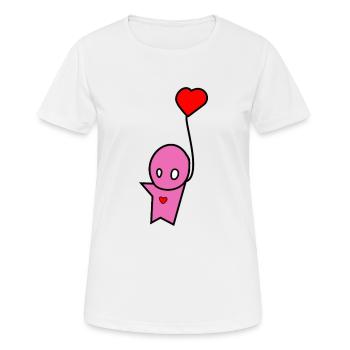 Pink figure heart - Women's Breathable T-Shirt - white - Front - AI Model Female 172 dark (172cm)