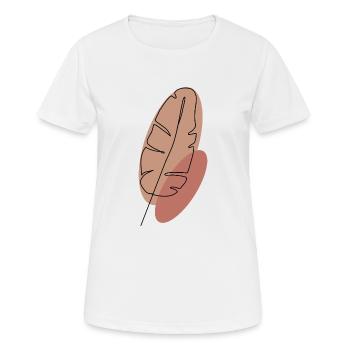 Feder - Frauen T-Shirt atmungsaktiv - Weiß - Vorne - AI Model Female 172 dark (172cm)