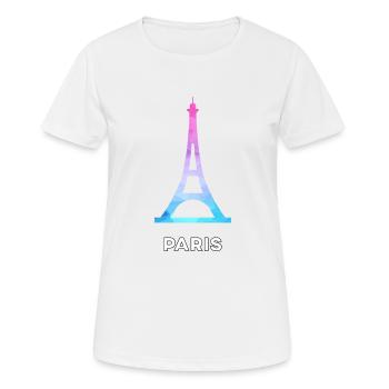 Paris Capitale France - T-shirt respirant Femme - blanc - Devant - AI Model Female 172 dark (172cm)