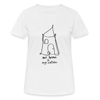 Home - Frauen T-Shirt atmungsaktiv - Weiß - Vorne - AI Model Female 172 dark (172cm)