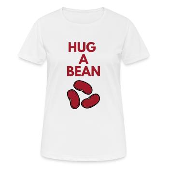 HUG A BEAN - Women's Breathable T-Shirt - white - Front - AI Model Female 172 dark (172cm)