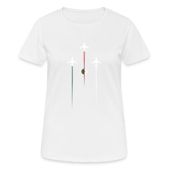 Algeria Airlines - Frauen T-Shirt atmungsaktiv - Weiß - Vorne - AI Model Female 172 dark (172cm)