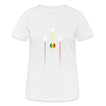 Senegal Airlines - Frauen T-Shirt atmungsaktiv - Weiß - Vorne - AI Model Female 172 dark (172cm)