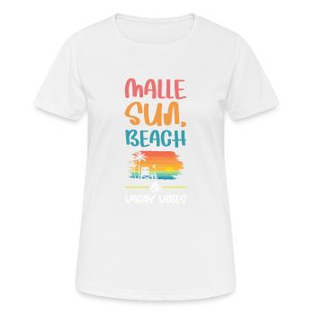 Malle Holiday Vibes - T-shirt respirant Femme - blanc - Devant - AI Model Female 172 dark (172cm)