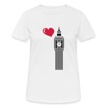 Big Ben, mon amour - T-shirt respirant Femme - blanc - Devant - AI Model Female 172 dark (172cm)