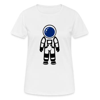 Astronaute - T-shirt respirant Femme - blanc - Devant - AI Model Female 172 dark (172cm)