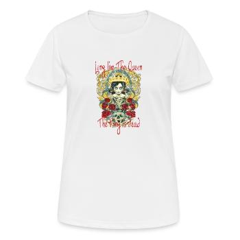 Vive la reine - T-shirt respirant Femme - blanc - Devant - AI Model Female 172 dark (172cm)