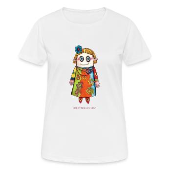 Vauda die Puppe - Frauen T-Shirt atmungsaktiv - Weiß - Vorne - AI Model Female 172 dark (172cm)