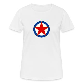 Rote Stern - Frauen T-Shirt atmungsaktiv - Weiß - Vorne - AI Model Female 172 dark (172cm)