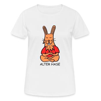 Alter Hase - Frauen T-Shirt atmungsaktiv - Weiß - Vorne - AI Model Female 172 dark (172cm)