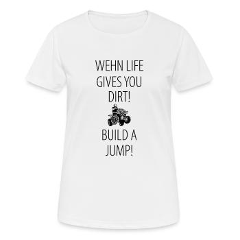 Quad ATV Cadeau Drôle - T-shirt respirant Femme - blanc - Devant - AI Model Female 172 dark (172cm)