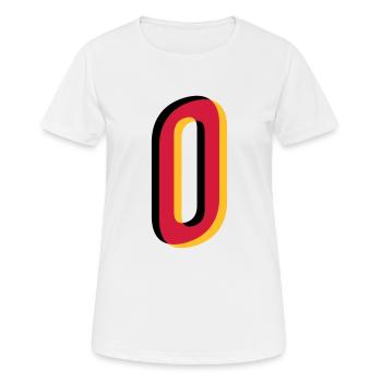 0 Number Germany Jersey Number black red gold - Women's Breathable T-Shirt - white - Front - AI Model Female 172 dark (172cm)