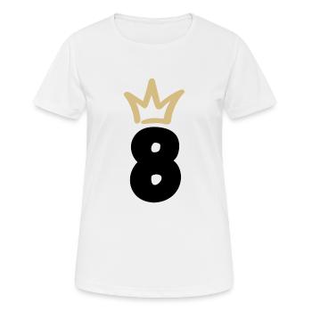 NUMÉRO HUIT 8 Couronne - T-shirt respirant Femme - blanc - Devant - AI Model Female 172 dark (172cm)