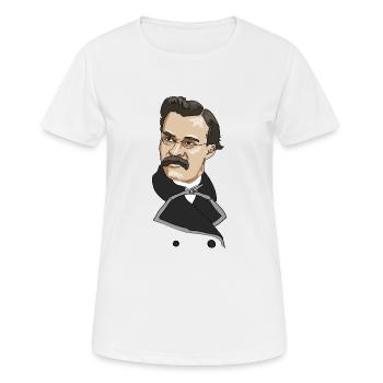 Nietzsche - T-shirt respirant Femme - blanc - Devant - AI Model Female 172 dark (172cm)