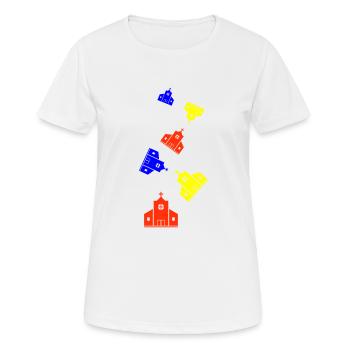 Église - T-shirt respirant Femme - blanc - Devant - AI Model Female 172 dark (172cm)