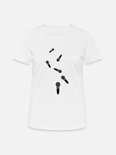 Microphone icon - Women's Breathable T-Shirt - white