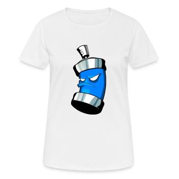 spray dose - Frauen T-Shirt atmungsaktiv - Weiß - Vorne - AI Model Female 172 dark (172cm)