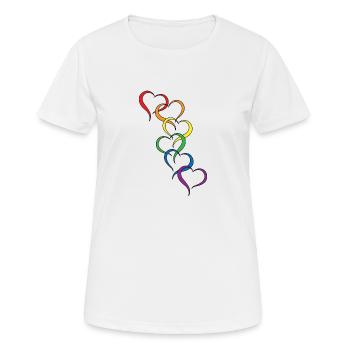LGBT Cadeau sort Amis Pride Droits - T-shirt respirant Femme - blanc - Devant - AI Model Female 172 dark (172cm)