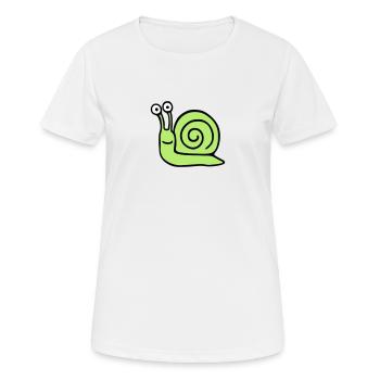 Schnecke 5.3 - Frauen T-Shirt atmungsaktiv - Weiß - Vorne - AI Model Female 172 dark (172cm)