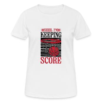 Shhh, I'm Keeping Score 21 - Frauen T-Shirt atmungsaktiv - Weiß - Vorne - AI Model Female 172 dark (172cm)