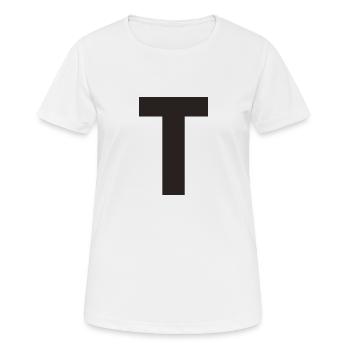 T - Frauen T-Shirt atmungsaktiv - Weiß - Vorne - AI Model Female 172 dark (172cm)
