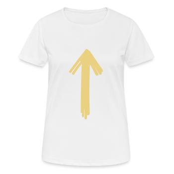 Panneau d’icône - T-shirt respirant Femme - blanc - Devant - AI Model Female 172 dark (172cm)