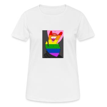Lesbienne Lgbtq - T-shirt respirant Femme - blanc - Devant - AI Model Female 172 dark (172cm)