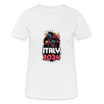 Italy 2024 Holiday Trip Colorful - Women's Breathable T-Shirt - white - Front - AI Model Female 172 dark (172cm)