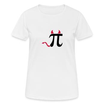 Pi - Frauen T-Shirt atmungsaktiv - Weiß - Vorne - AI Model Female 172 dark (172cm)