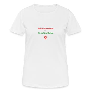 Rise of the Woman - Women's Breathable T-Shirt - white - Front - AI Model Female 172 dark (172cm)