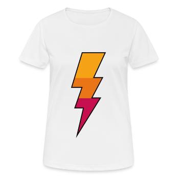 Blitz - Frauen T-Shirt atmungsaktiv - Weiß - Vorne - AI Model Female 172 dark (172cm)