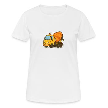 Concrete mixer - Women's Breathable T-Shirt - white - Front - AI Model Female 172 dark (172cm)