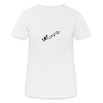 Musik Noten Musiknoten - Frauen T-Shirt atmungsaktiv - Weiß - Vorne - AI Model Female 172 dark (172cm)