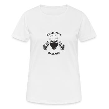 Criminel Badass - T-shirt respirant Femme - blanc - Devant - AI Model Female 172 dark (172cm)