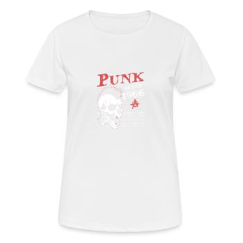 58 ans et toujours punk, Punks pas morts, punk - T-shirt respirant Femme - blanc - Devant - AI Model Female 172 dark (172cm)