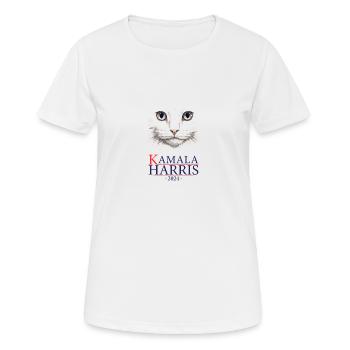 Cat Ladies for Kamala Harris 2024 - Cat Lady for - Women's Breathable T-Shirt - white - Front - AI Model Female 172 dark (172cm)