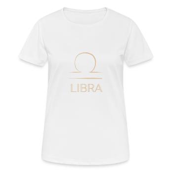 LIBRA ZODIAC SIGN - Frauen T-Shirt atmungsaktiv - Weiß - Vorne - AI Model Female 172 dark (172cm)