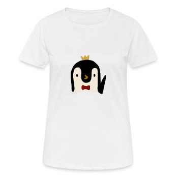 Süßer Pinguin Design cute penguin animal sweet - Frauen T-Shirt atmungsaktiv - Weiß - Vorne - AI Model Female 172 dark (172cm)