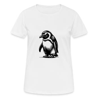 Cunning Clever Kids Pingouin Style de tatouage - T-shirt respirant Femme - blanc - Devant - AI Model Female 172 dark (172cm)