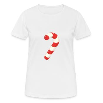 Zuckerstange Christmas - Frauen T-Shirt atmungsaktiv - Weiß - Vorne - AI Model Female 172 dark (172cm)